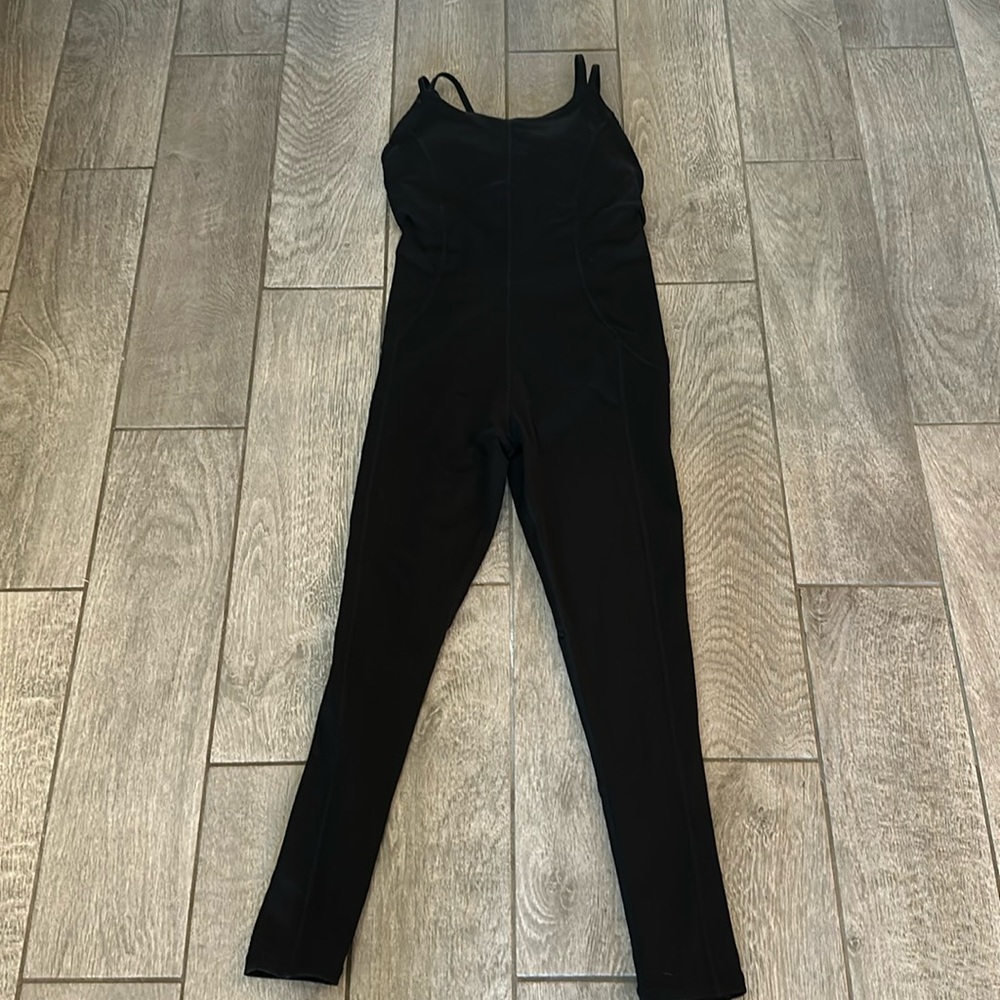 Black athletic jumpsuit